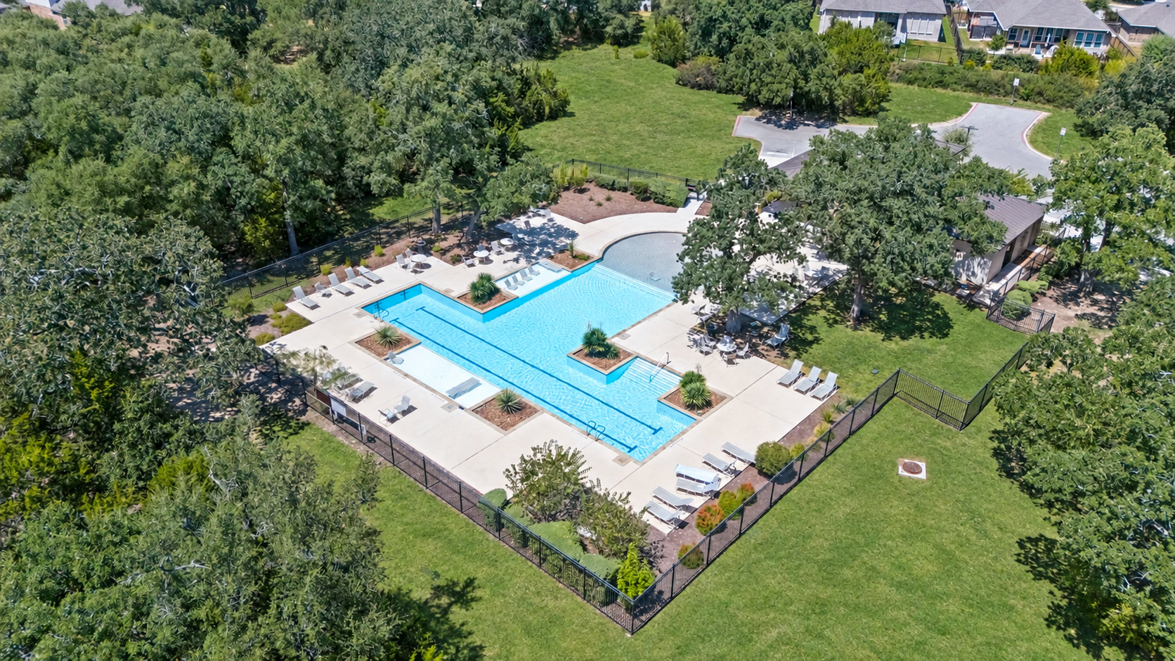 Community pool aerial